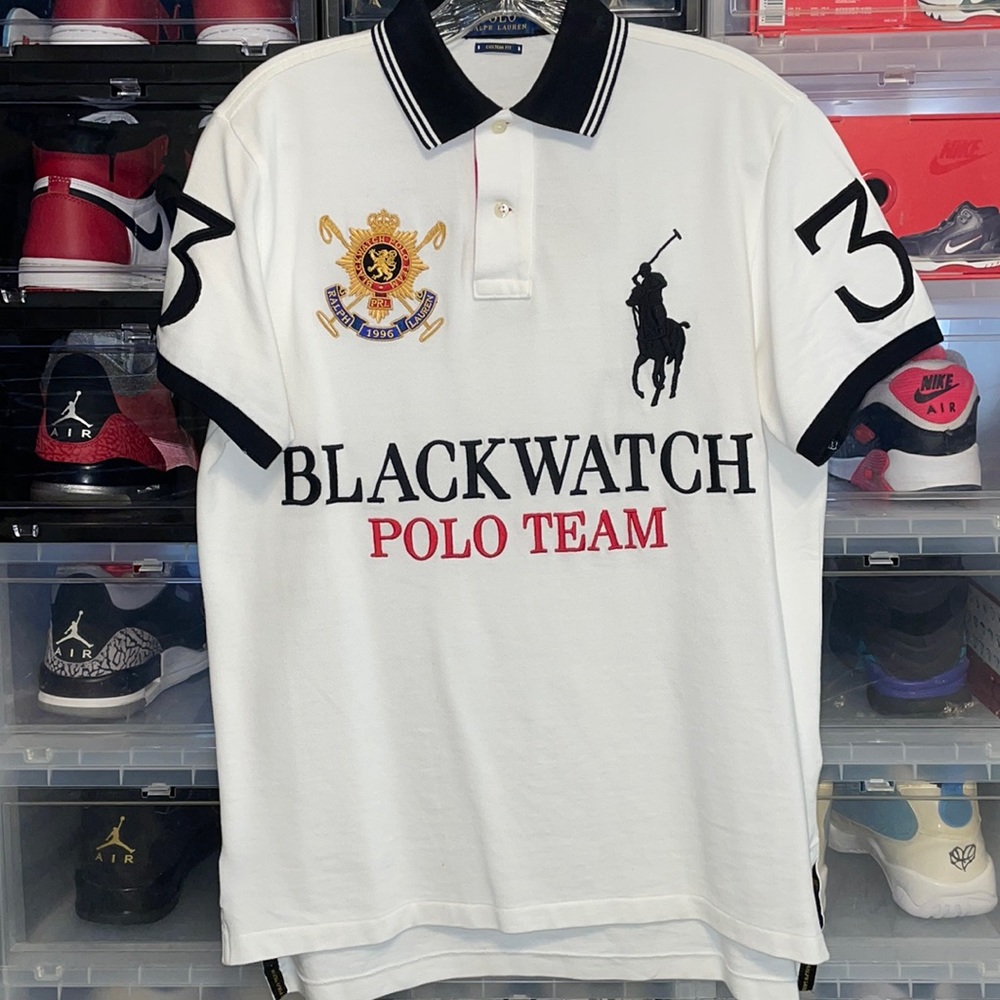 BlackWatch Polo Team by Ralph Lauren Custom Fit M.